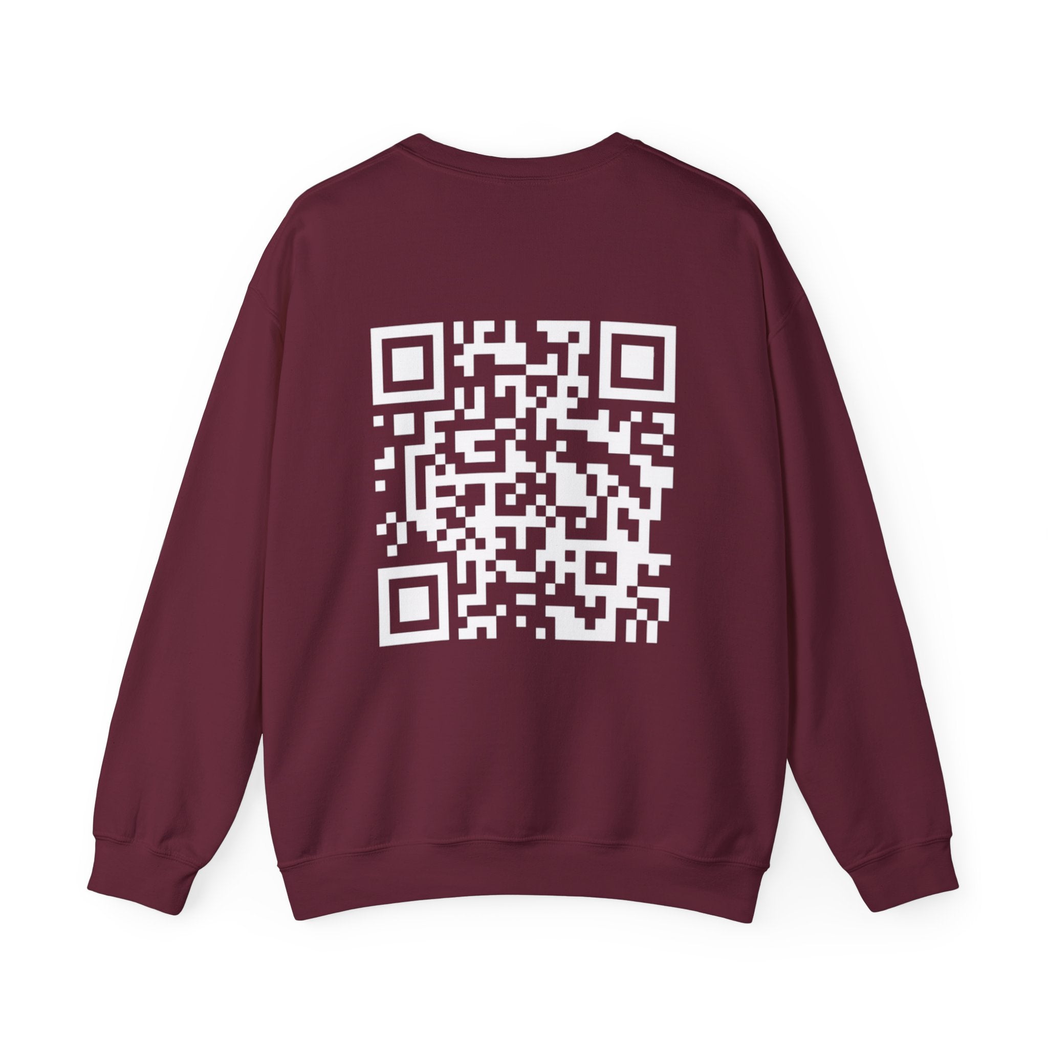 Dynamic QR Sweatshirts Maroon red