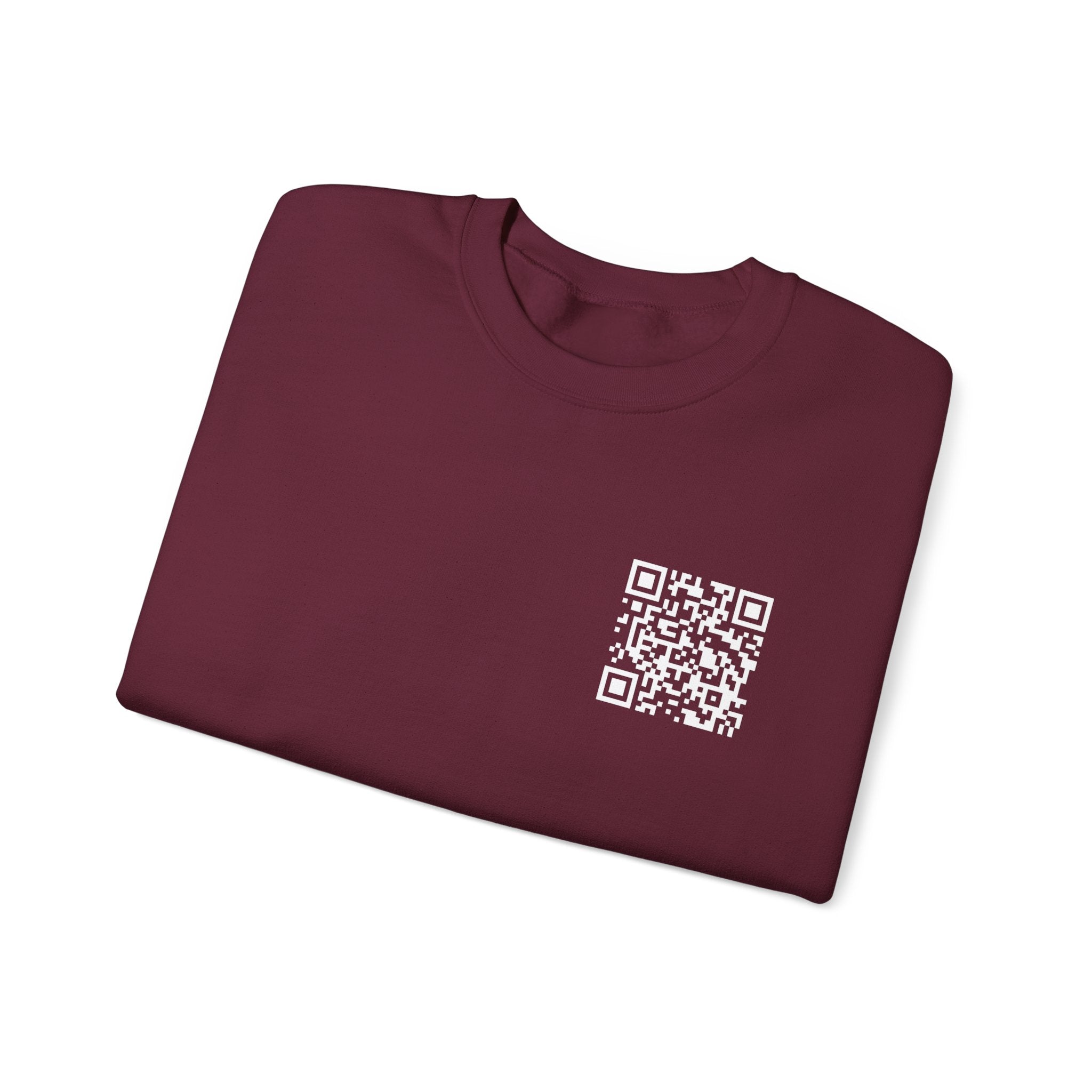 Dynamic QR Sweatshirts Maroon red