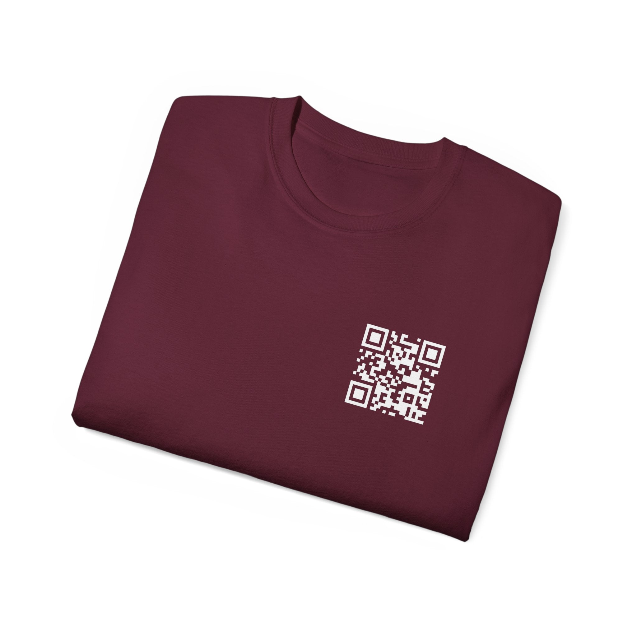 QR T-Shirt Maroon red