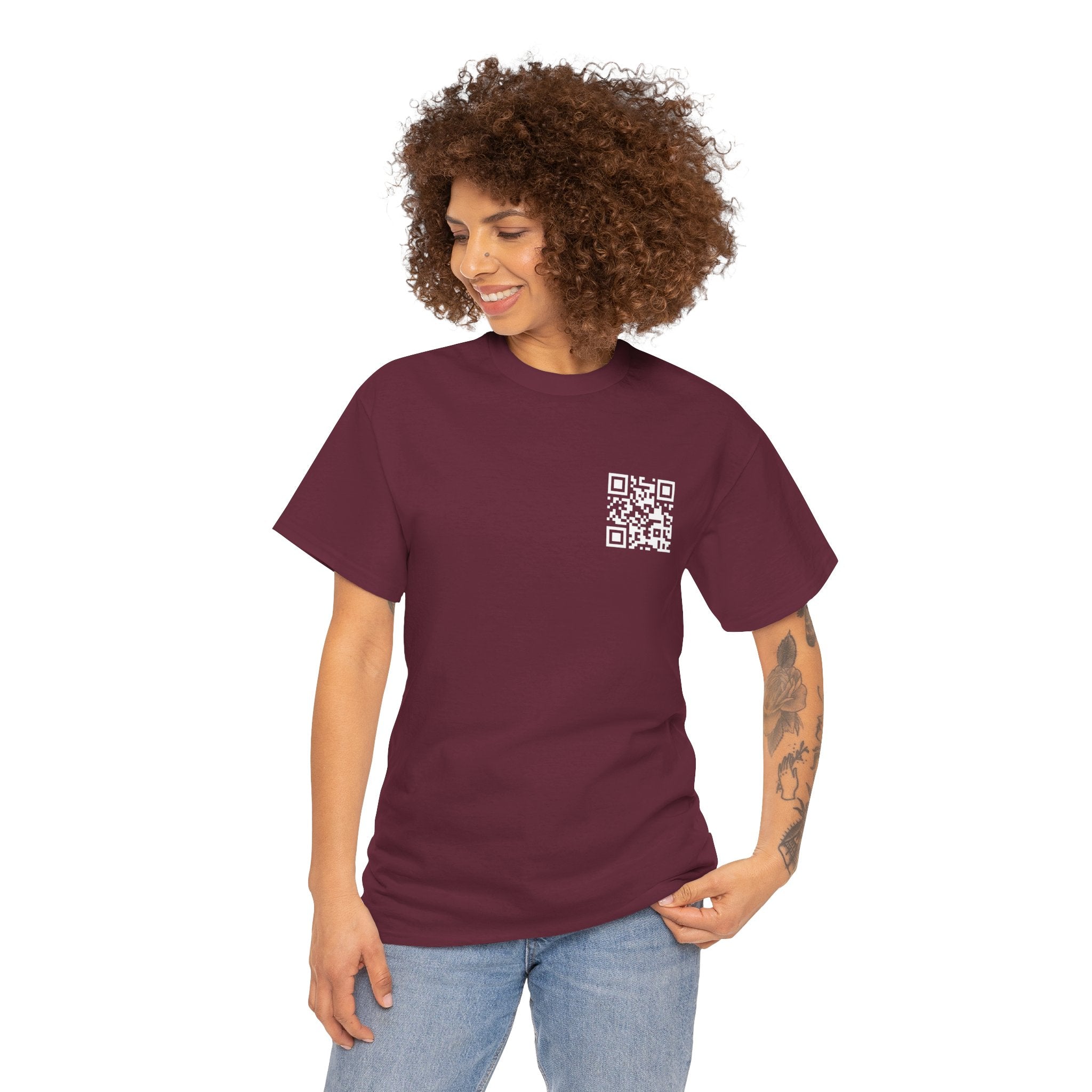 QR T-Shirt Maroon red