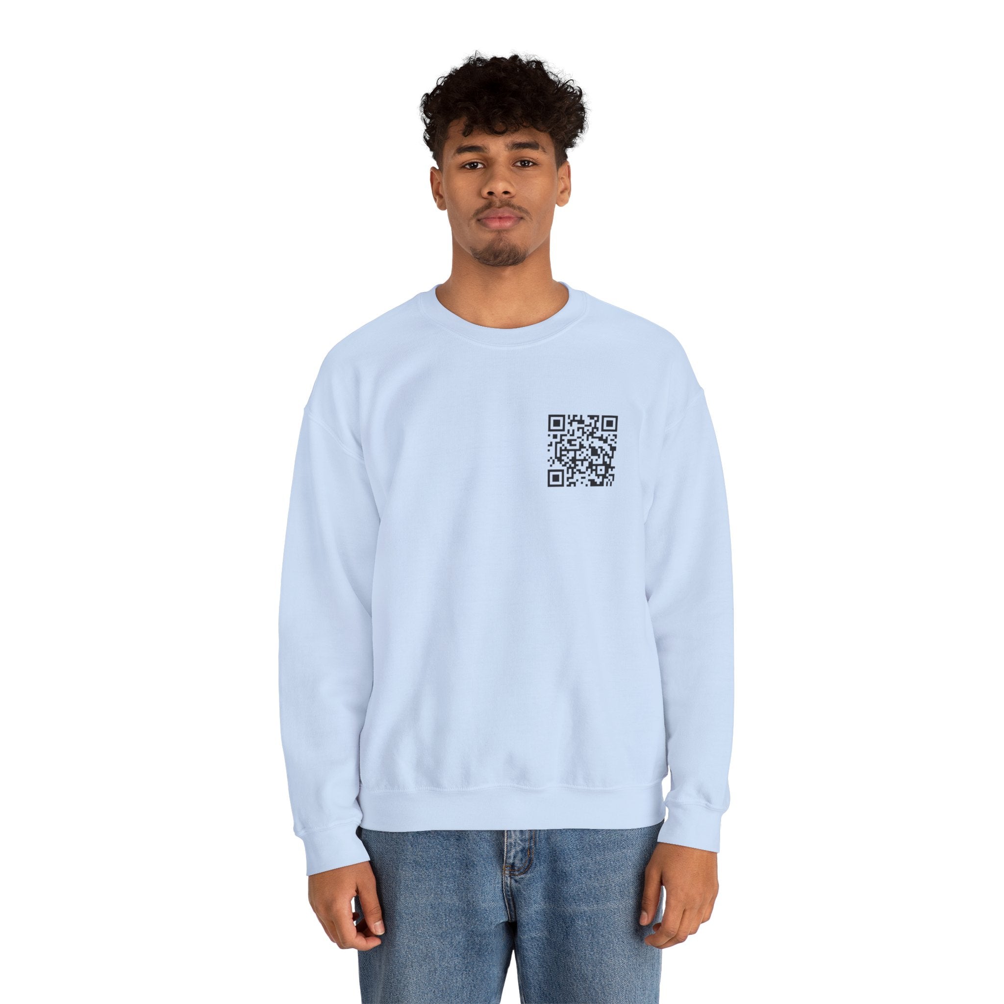 Dynamic QR Sweatshirt Light Blue
