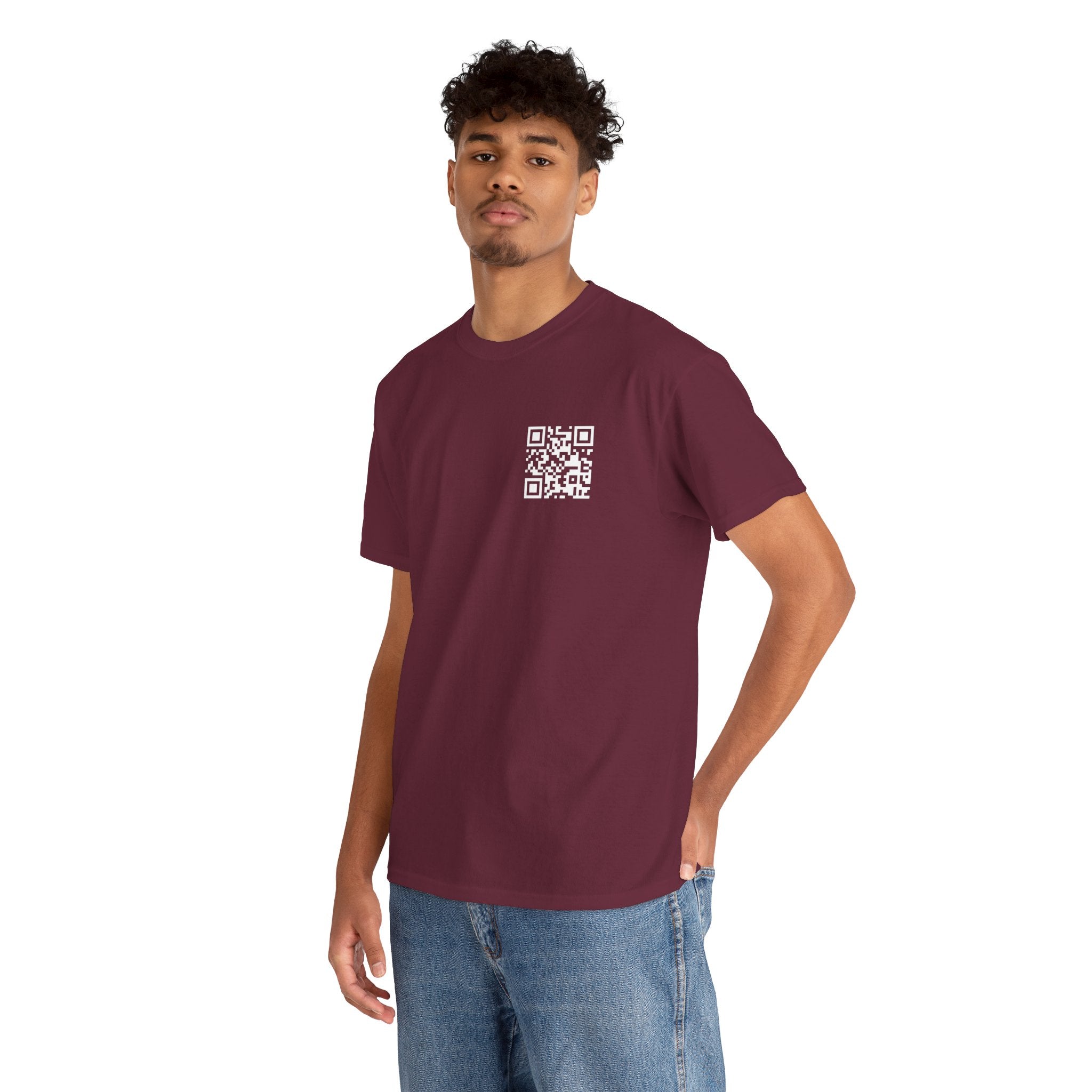 QR T-Shirt Maroon red