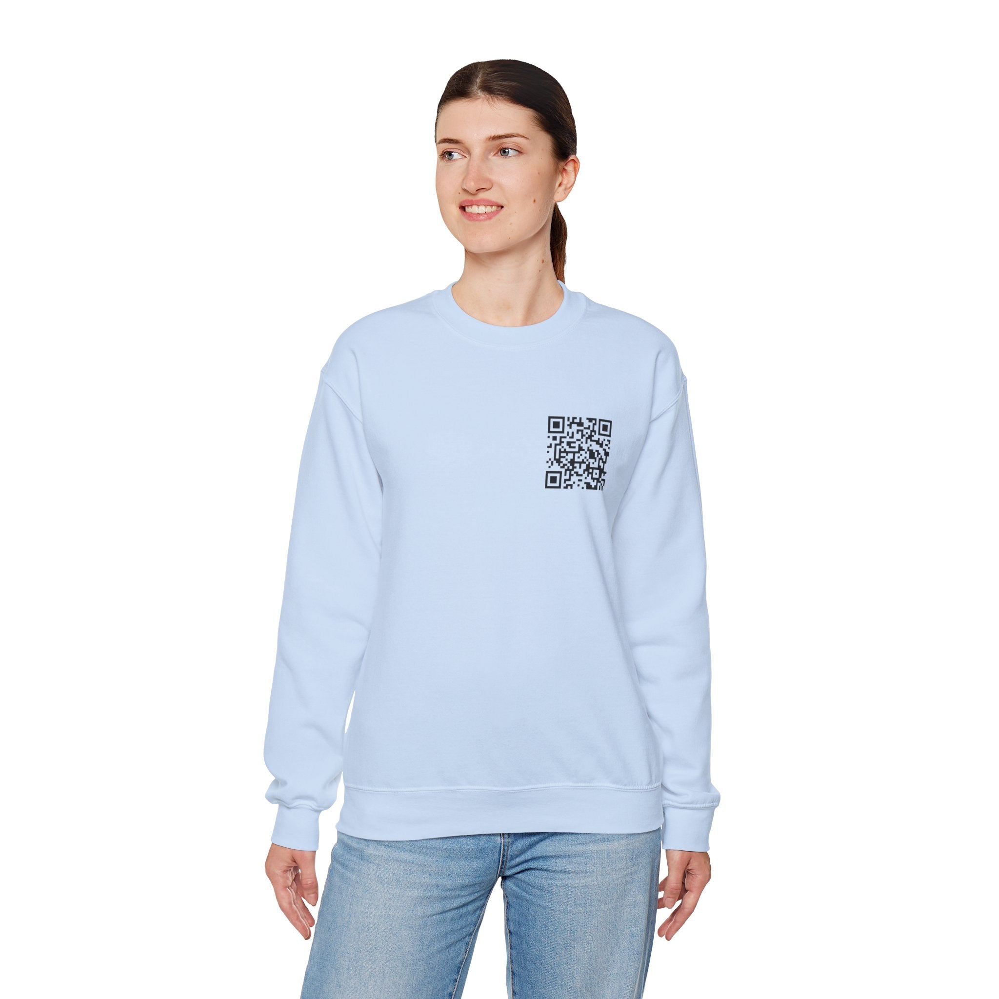 Dynamic QR Sweatshirt Light Blue