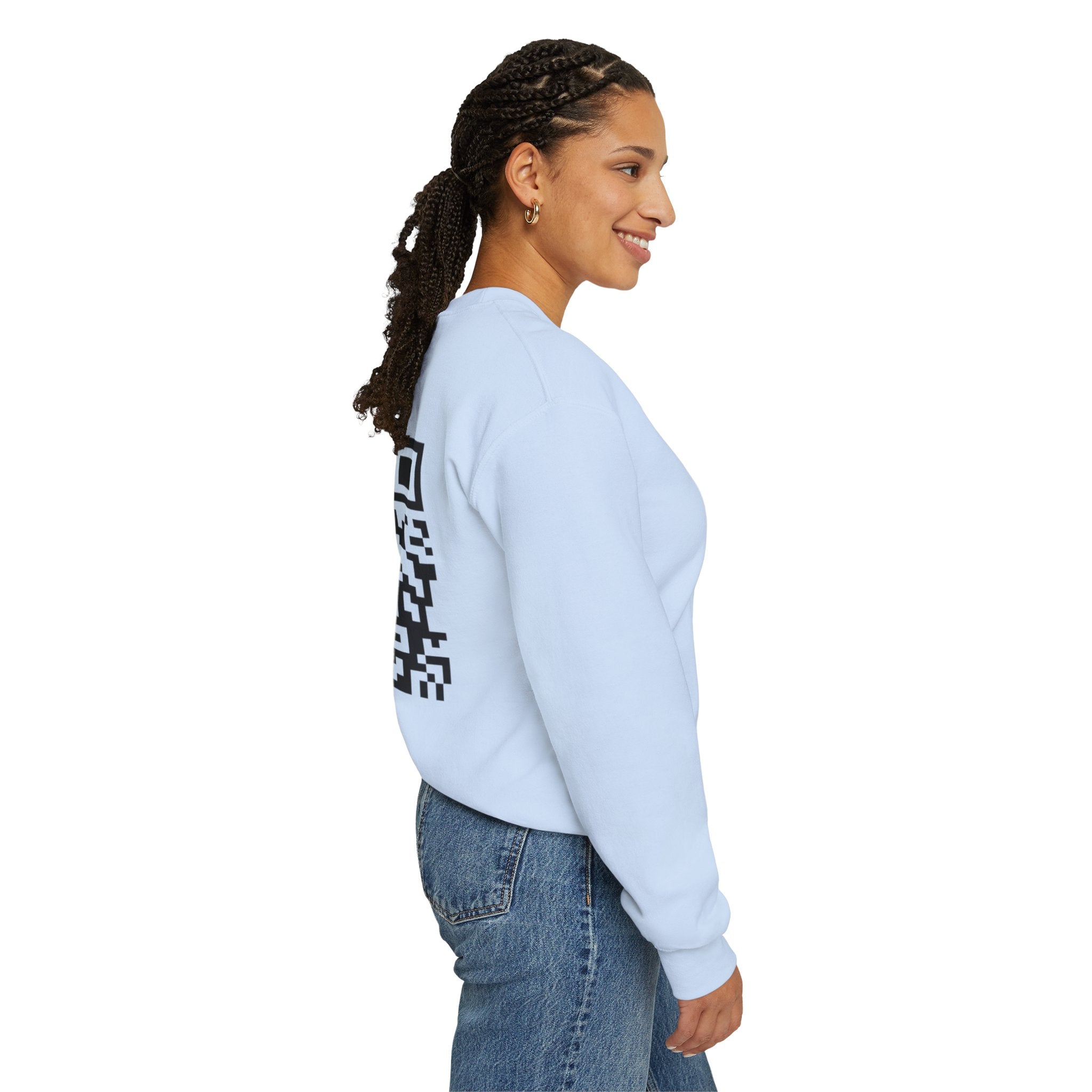 Dynamic QR Sweatshirt Light Blue