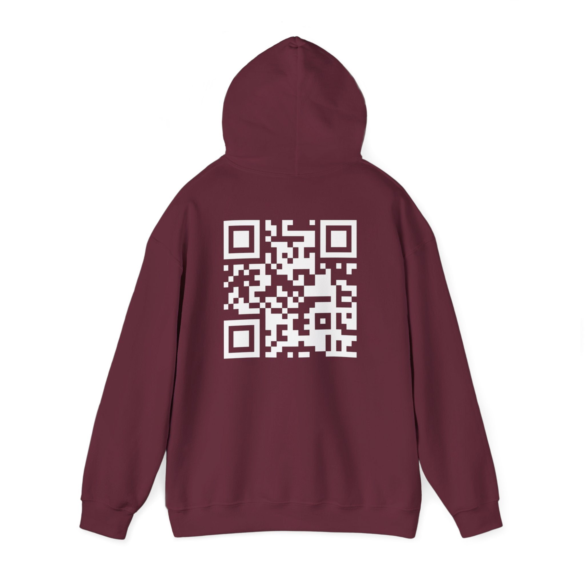 QR Hoodie Maroon red