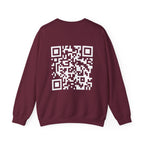 Static QR Sweatshirt Maroon red