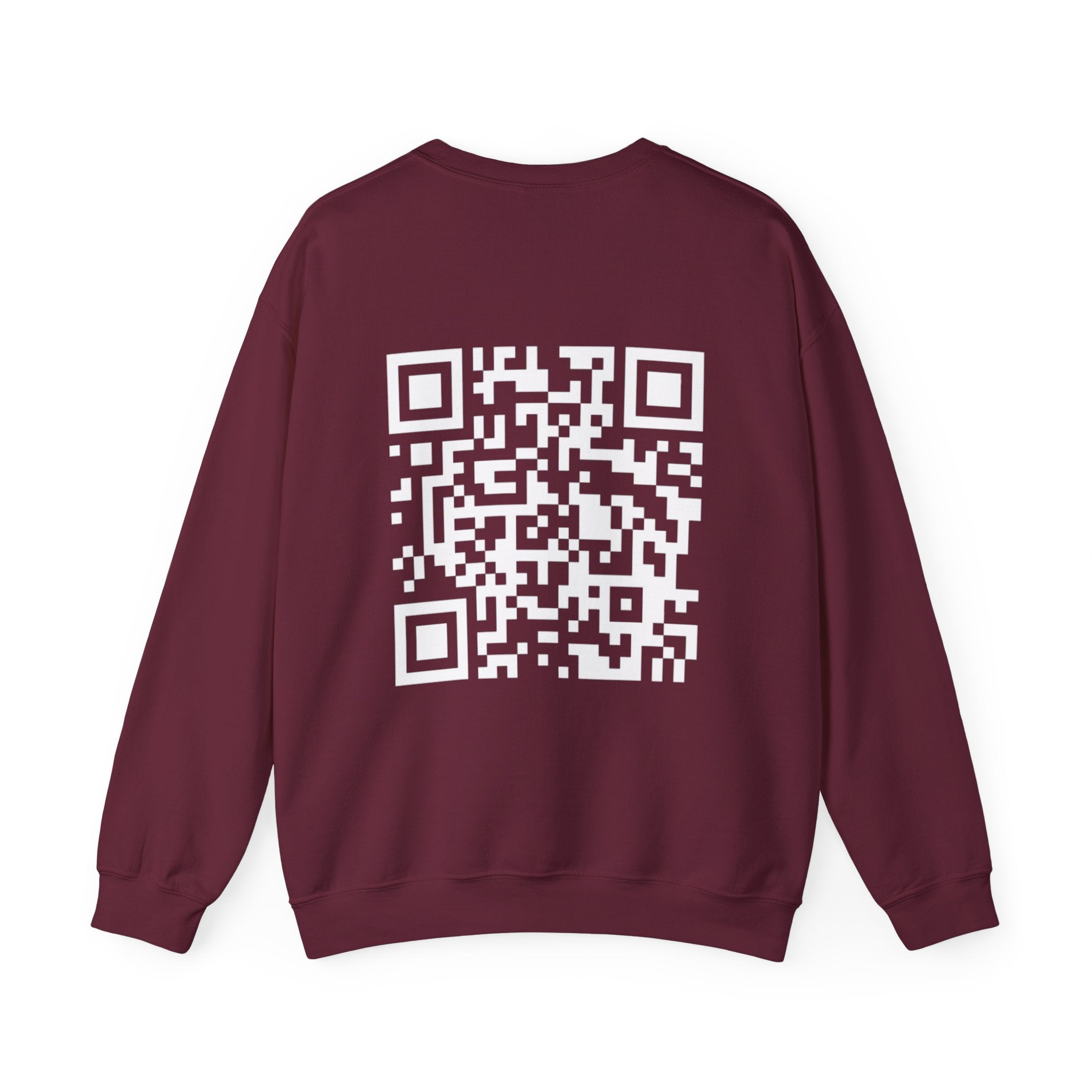 Static QR Sweatshirt Maroon red