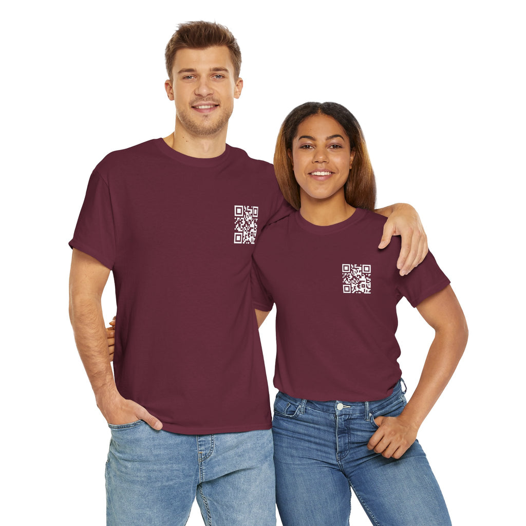 QR T-Shirt Maroon red