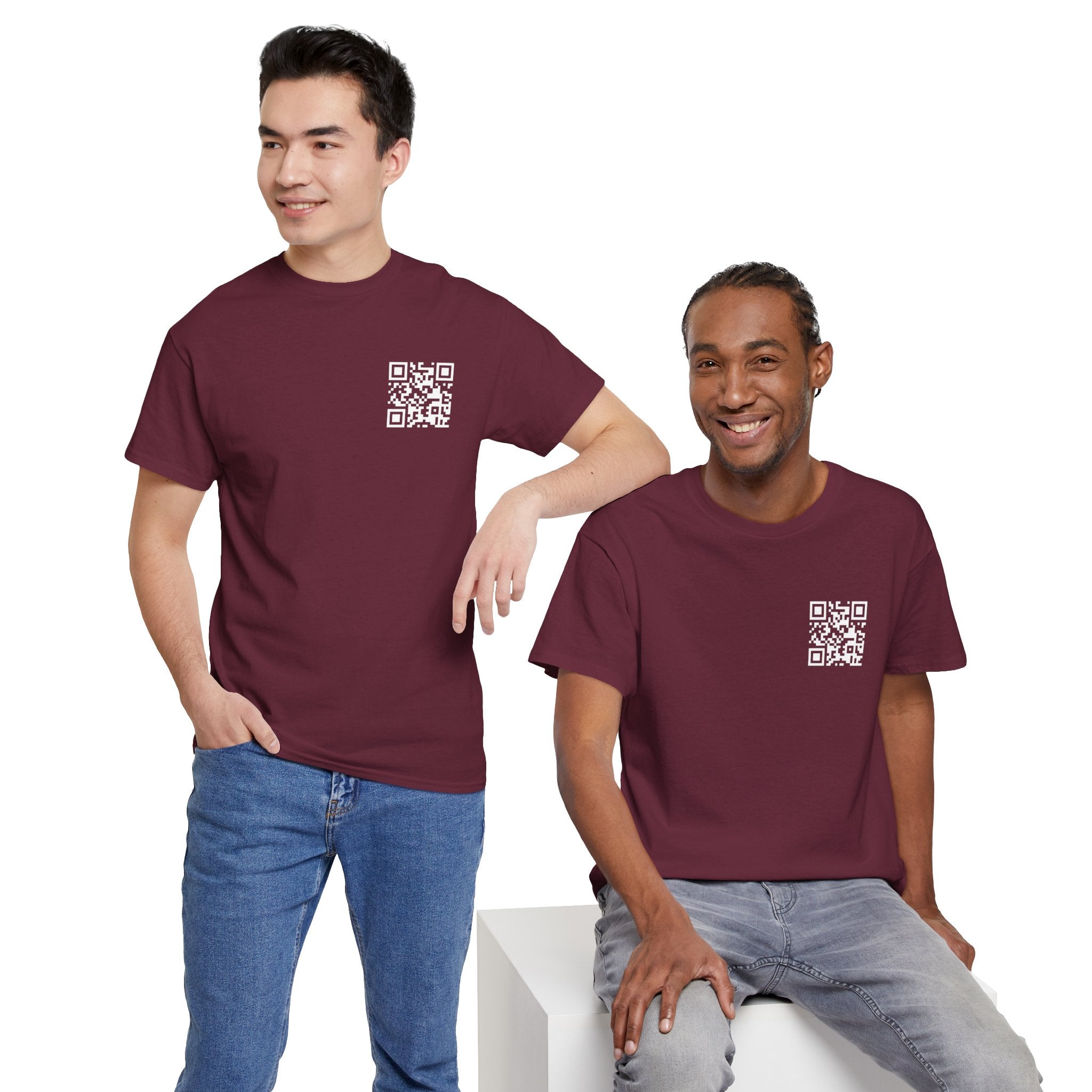 QR T-Shirt Maroon red