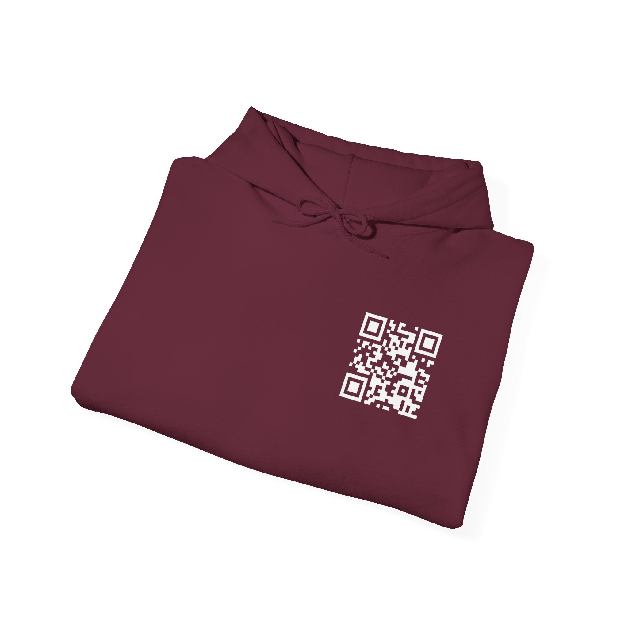 QR Hoodie Maroon red