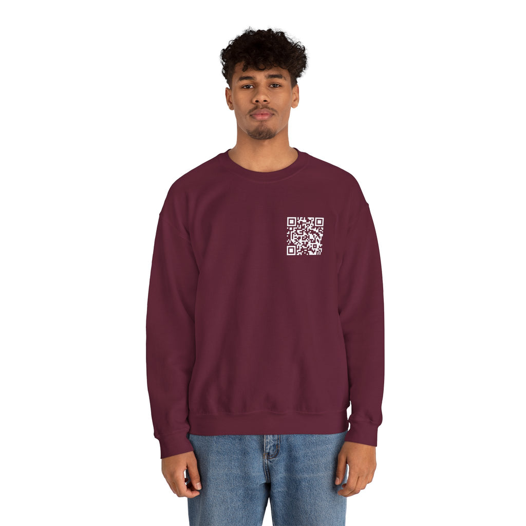 Dynamic QR Sweatshirts Maroon red