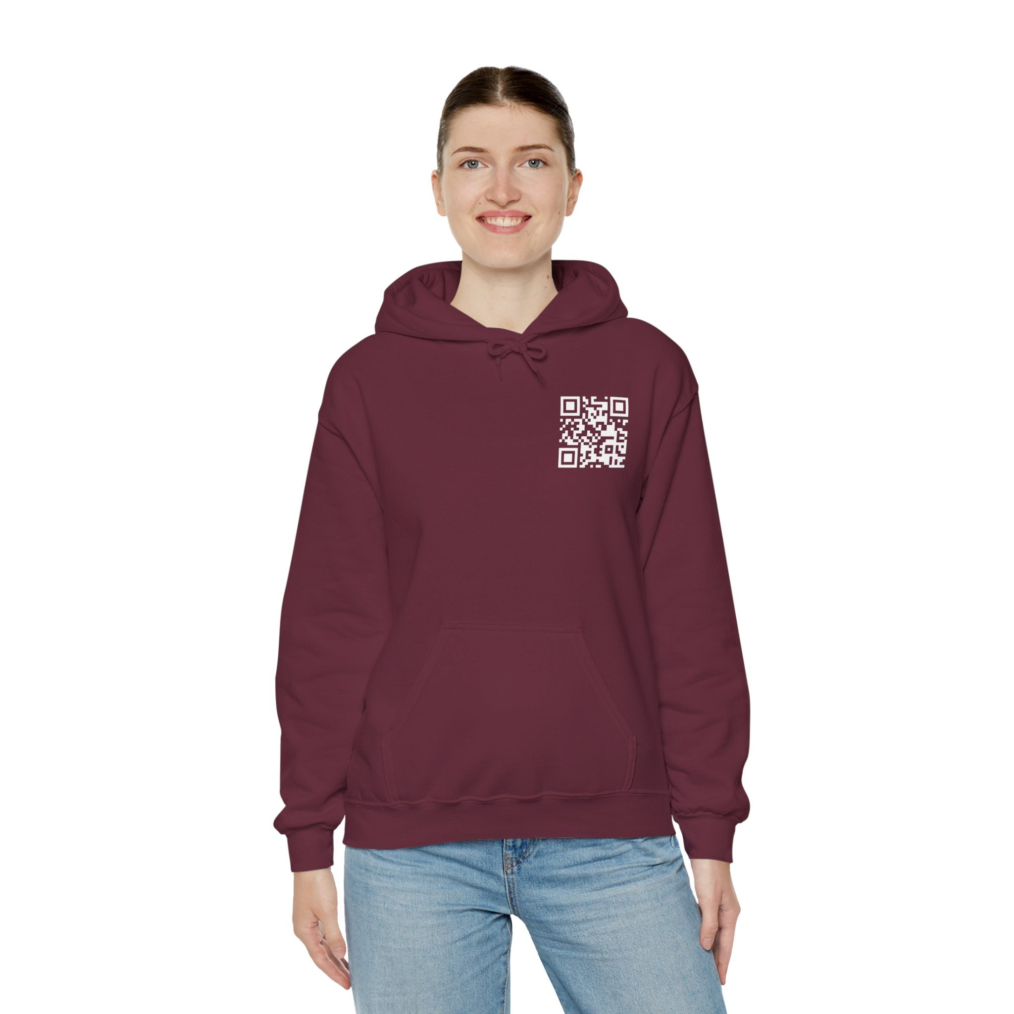 QR Hoodie Maroon red