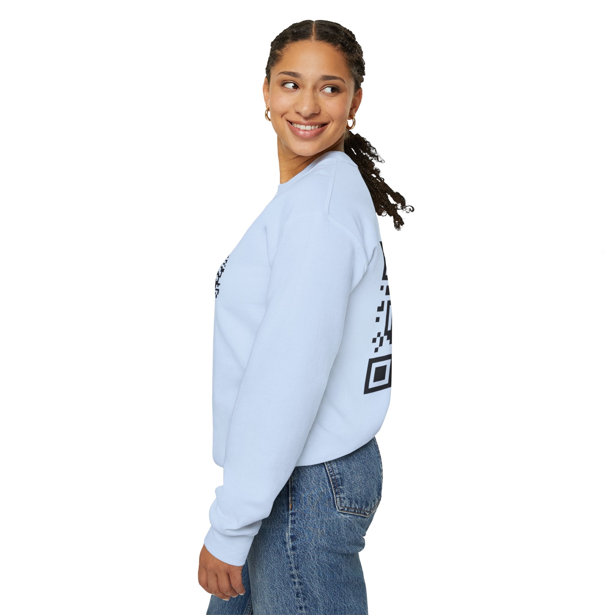 Dynamic QR Sweatshirt Light Blue
